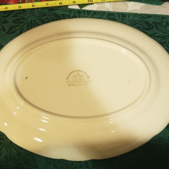 14" oval serving platter, Franciscan Desert Rose - Picture 4 of 7